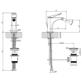 GESSI Rilievo Смеситель для биде с донным клапаном, цвет Nero XL (59007#299) - миниатюра фото 2