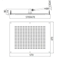 Верхняя душевая панель BOSSINI DREAM-RECTANGULAR 570×470 мм, матовый белый (H38391.045) - миниатюра фото 2