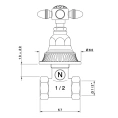Запорный вентиль Nicolazzi Impero 1/2, хром: стильная латунь для вашей сантехники (1212CR36L) - миниатюра фото 2