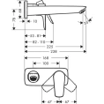 Встраиваемый смеситель для раковины Hansgrohe Talis E с изливом 225 мм (хром) (71734000) - миниатюра фото 2