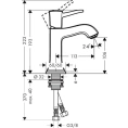 Смеситель для раковины Hansgrohe Metropol Classic 31301000 - миниатюра фото 2