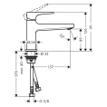 Смеситель для раковины Hansgrohe Metropol 100 с донным клапаном Push-open, хром (32502000) - миниатюра фото 2