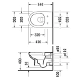 Унитаз подвесной Duravit DuraStyle BASIC безободковый 540x365 мм, белый (2562090000) - миниатюра фото 2
