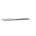 Верхний душ GESSI TREMILLIMETRI 195х550 мм: Тропический ливень и водопад в стиле Steel Brushed (33063#239) - миниатюра фото 1