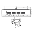 Душ боковой/верхний HG Rainfinity с полкой 502х81 мм, белый матовый (26243700) - миниатюра фото 2