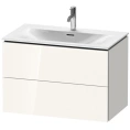 Подвесная тумба Duravit L-Cube 234483 с двумя ящиками, 550x820x481 мм, цвет White High Gloss (LC630702222) - миниатюра фото 1