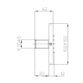 Настенная форсунка Bossini Cubic Flat 10x10 см (гайка/муфта, хром) (I00176.030) - миниатюра фото 2