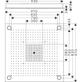 Верхний душ AX ShowerHeaven 970x970 мм с LED-подсветкой, потолочный монтаж (нержавеющая сталь) (10623800) - миниатюра фото 2