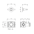 Запорный вентиль FANTINI SAILING настенный встраиваемый, Matt Gun Metal PVD (67 P5 J291B) - миниатюра фото 2
