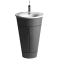 Раковина Duravit круглая 580 мм белая с переливом и отверстием под смеситель (406580000) - миниатюра фото 1