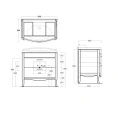 Раковина SIMAS Arcade 90x56 см белая с отверстием под смеситель - миниатюра фото 2