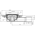 Трап HL90Pr с решеткой 115x115 мм-с сифоном Primus и горизонтальным выпуском DN40/50 - миниатюра фото 3