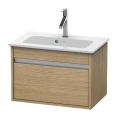Тумба под раковину Duravit Ketho 410x600x385 с выдвижным ящиком, цвет «Дуб европейский» (KT642205252) - миниатюра фото 1