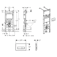 Комплект для скрытого монтажа Geberit Duofix с инсталляцией Платтенбау и чашей Jacob Delafon Vox - миниатюра фото 9