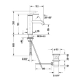 Смеситель для раковины Duravit C.1 однорычажный с донным клапаном, хром (C11020001010) - миниатюра фото 2