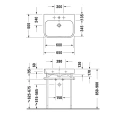 Раковина Duravit Happy D2 для мебели, белая, 650x505 мм, с отверстиями под смеситель (2318650030) - миниатюра фото 2