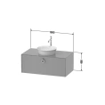 Подвесная тумбочка Duravit White Tulip с ящиком, белая высокоглянцевая (WT498108585) - миниатюра фото 2