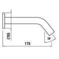 Излив для ванны Laufen Kartell настенный, 175 мм, хром (3.7133.0.004.060.1) - миниатюра фото 2