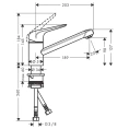 Кухонный смеситель Hansgrohe Focus M42 однорычажный с поворотным изливом, хром (71808000) - миниатюра фото 2