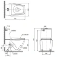 Унитаз-компакт TOTO Jewelhex CW680PB с бачком и сиденьем - миниатюра фото 6