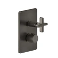 Встраиваемый термостатический смеситель GESSI INCISO на 2 источника (1/2), цвет Nero XL (58234#299) - миниатюра фото 1