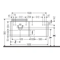 Тумба подвесная Duravit Happy D.2 Plus с 2 ящиками, белая глянцевая, 354x1600x550 мм (HP4934L2222) - миниатюра фото 2