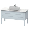 Напольная тумба Duravit Luv с двумя выдвижными ящиками, светло-голубой шелковисто-матовый, 743x1388x570 мм (LU956609797) - миниатюра фото 1