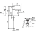Элегантный смеситель Fantini Nice для раковины с донным клапаном (65 02 S004SF) - миниатюра фото 2