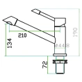 Смеситель Zorg Inox Elipso для кухни из нержавеющей стали - миниатюра фото 2