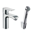 Смеситель для раковины Hansgrohe Metris с гигиеническим душем (комплект), хром (31285000) - миниатюра фото 1