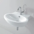 Подвесная раковина AZZURRA COMODA 65×50 см белая с отверстием под смеситель - миниатюра фото 1