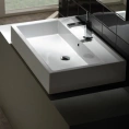 Раковина GLOBO CLASSIC 80×50 см с переливом и крепежом, белая (SCQ811BI) - миниатюра фото 1