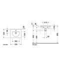 Раковина Duravit Darling New 530x430 мм с переливом для встраивания в мебель, белая (499530000) - миниатюра фото 4