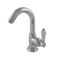 Однорычажный смеситель для раковины Nicolazzi P.m. Blanc A с донным клапаном и ручками из состаренной керамики в хроме (3454CR76AC) - миниатюра фото 1