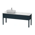 Напольная тумба Duravit Luv с 2 ящиками, раковина слева, темно-синий шелковисто-матовый (LU9563L9898) - миниатюра фото 1