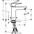 Смеситель для раковины Hansgrohe Talis E 110, хром (71710000) - миниатюра фото 2