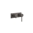 Встраиваемый смеситель GESSI с автоматическим переключателем на 2 источника | Brushed Black Metal (54079#707) - миниатюра фото 1
