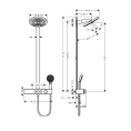Душевая стойка HANSGROHE PULSIFY с термостатом и верхним душем 260 мм (24240670) - миниатюра фото 2