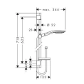 Душевой набор HG Raindance Select S с ручным душем 3-в-1 и телескопической штангой, хром (27802000) - миниатюра фото 2