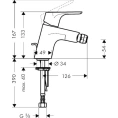 Смеситель Hansgrohe Focus E2 31920000 для биде: настенный монтаж, хром - миниатюра фото 5