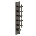 Встраиваемый термостатический смеситель GESSI INCISO на 5 источников (¾), цвет Nero XL (58230#299) - миниатюра фото 1