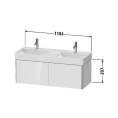 Тумба подвесная Duravit XSquare White High Gloss с двумя выдвижными ящиками (XS406402222) - миниатюра фото 2