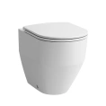Унитаз напольный приставной LAUFEN Pro 36×53×43 см с универсальным сливом, белый (8.2295.2.000.000.1) - миниатюра фото 1