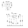 Раковина Duravit Starck 3 400x260 мм, белая, с переливом и правым креплением для смесителя (751400000) - миниатюра фото 4