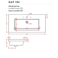 Раковина Artceram WASHBASINS GAP встраиваемая 106х51 см с 1 отв под смесительитель со слив переливом цвет белый - миниатюра фото 2