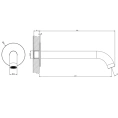Настенный излив GESSI 316 200 мм, цвет Brushed Black Metal PVD (управление опционально) (54110#707) - миниатюра фото 2