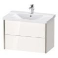 Подвесная тумба Duravit XViu для раковины, 2 ящика, белый глянцевый/champagne matt (XV41160B122) - миниатюра фото 1
