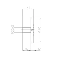 Боковая лейка для душа Bossini TONDO-FLAT-WALL 100 мм: самоочищающаяся, латунь, матовый черный (I00175.073) - миниатюра фото 2
