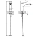 Смеситель для раковины GESSI Rilievo однорычажный, хром (59006#031) - миниатюра фото 2