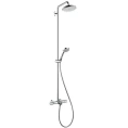 Душевая система HG Croma Showerpipe с термостатом: верхний душ, ручной душ и излив в комплекте (27223000) - миниатюра фото 1
